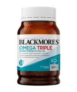 Blackmores Omega Triple Super Strength Fish Oil 150 Capsules – Bảo vệ sức khỏe tim mạch, não bộ và xương khớp vượt trội