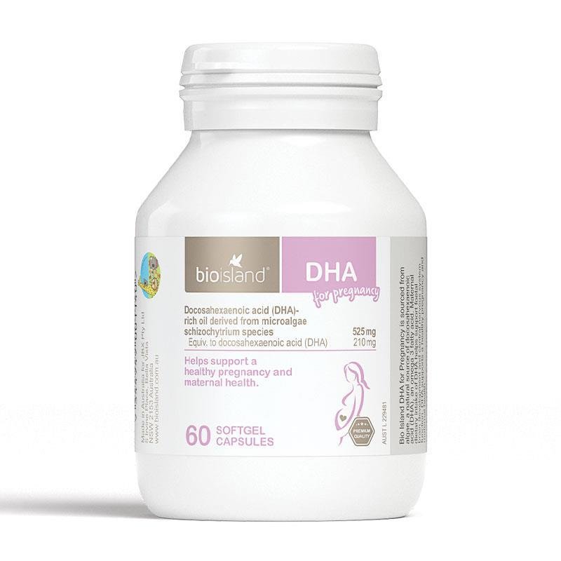 Viên uống Bio Island DHA for Pregnancy 60 viên – hỗ trợ phát triển trí não thai nhi, dễ uống, không tanh