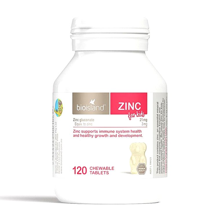 Viên kẽm cho trẻ Bio Island Zinc for Kids hộp 120 viên giúp bé ăn ngon, tăng đề kháng, phát triển khỏe mạnh