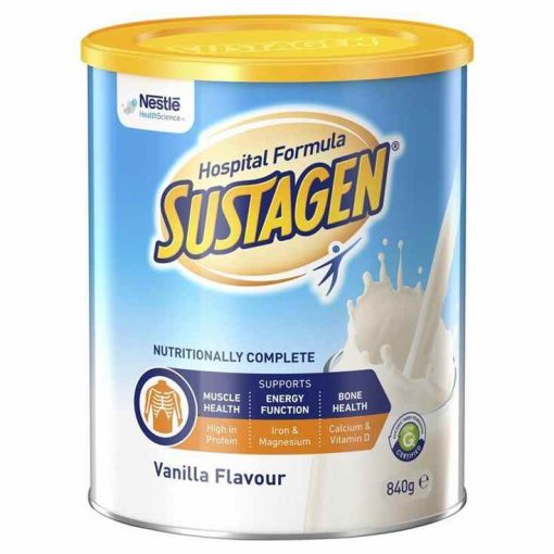 Sữa Sustagen Vanilla 840g – Dinh dưỡng đầy đủ cho người lớn, hỗ trợ cơ bắp, xương khớp và năng lượng.