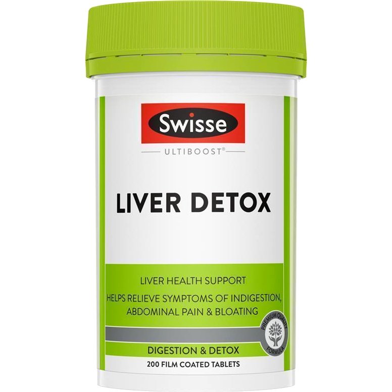 Swisse Ultiboost Liver Detox – viên uống hỗ trợ chức năng gan, giảm đầy bụng, bảo vệ tế bào gan