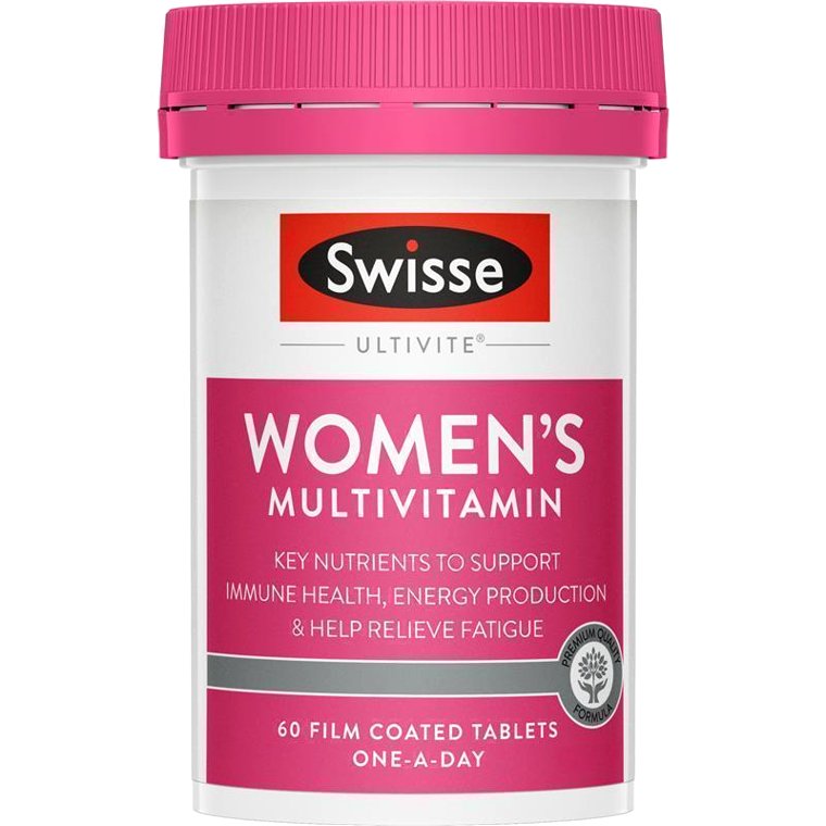 Swisse Women's Multivitamin 60 Tablets – Vitamin tổng hợp cho phụ nữ tăng đề kháng, đẹp da và hỗ trợ nội tiết