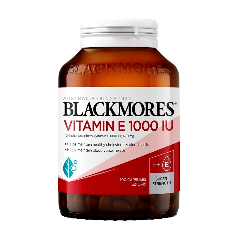 Blackmores Vitamin E 1000IU 100 viên – Bổ sung vitamin E tự nhiên, hỗ trợ chống lão hóa và bảo vệ tim mạch