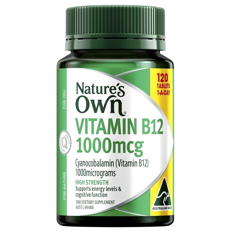 Nature's Own Vitamin B12 1000mcg 120 Tablets – B12 liều cao tăng năng lượng và hỗ trợ trí nhớ