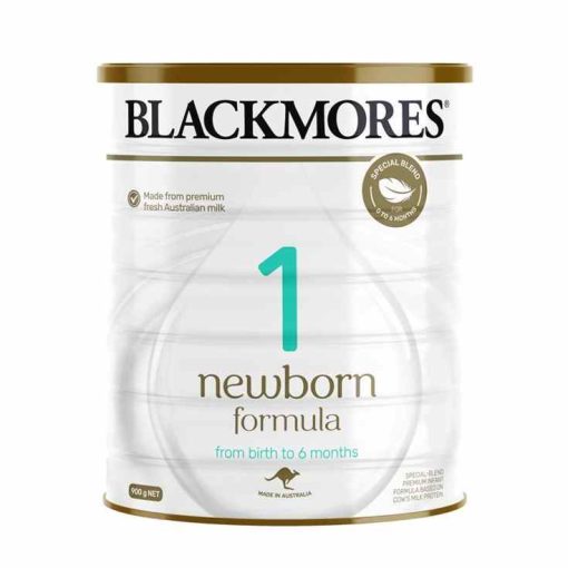 Sữa Blackmores số 1 900g dành cho trẻ sơ sinh từ 0 đến 6 tháng, công thức đặc biệt hỗ trợ tiêu hóa và miễn dịch.