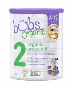 Sữa Bubs Organic số 2 800g – Sữa hữu cơ cho trẻ từ 6 đến 12 tháng, làm từ sữa bò ăn cỏ, không GMO, chứng nhận Organic Úc.