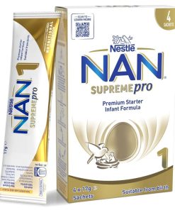 Sữa NAN SUPREMEpro 1 dạng gói 4x17g – đạm whey thủy phân, bổ sung HMO và lợi khuẩn cho trẻ sơ sinh