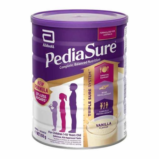 Sữa PediaSure Vanilla 850g – Dinh dưỡng cân bằng cho trẻ 1–10 tuổi, hỗ trợ ăn ngon, phát triển chiều cao và tăng trưởng khỏe mạnh.
