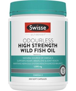Dầu cá Swisse 1500mg của Úc – hỗ trợ tim mạch, não bộ, khớp và thị lực
