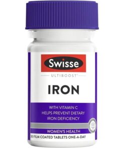 Swisse Ultiboost Iron 30 Tablets – bổ sung sắt giúp giảm mệt mỏi, cho phụ nữ