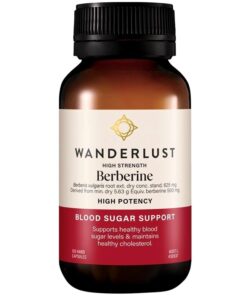 Wanderlust Berberine 120 Capsules – hỗ trợ đường huyết, chuyển hóa và mỡ máu từ chiết xuất thực vật