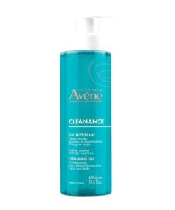 Sữa rửa mặt Avene Cleanance Cleansing Gel 400ml – làm sạch sâu cho da hỗn hợp, da dầu và da mụn