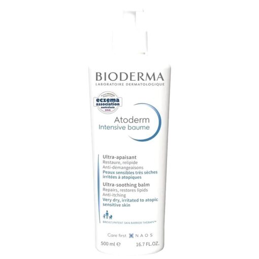 Kem dưỡng phục hồi da Bioderma Atoderm Intensive Baume 500ml – dành cho da rất khô, nhạy cảm và dễ kích ứng