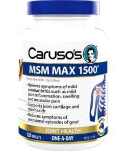 Viên uống Caruso’s MSM Max 1500 hỗ trợ giảm đau khớp và viêm khớp