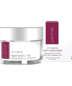 Kem dưỡng đêm Elucent Anti Ageing Night Moisturiser 50g – cải thiện lão hóa với AHA và vitamin