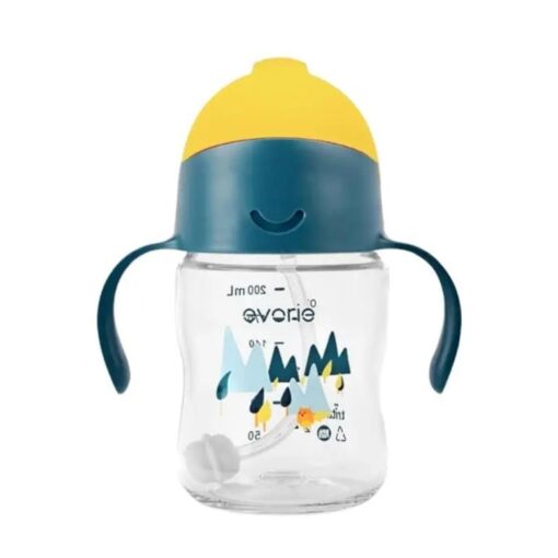 Bình tập uống Evorie Tritan 360 độ 200ml chống sặc cho bé
