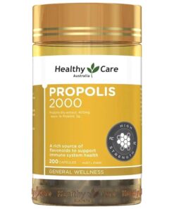 Viên uống bổ sung Propolis 2000mg Healthy Care hỗ trợ tăng cường miễn dịch – lọ 200 viên