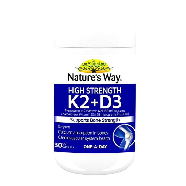 Lọ viên uống Nature's Way Osteo-K Vitamin K2 + D3 30 viên hỗ trợ hấp thu canxi và tăng cường sức khỏe xương