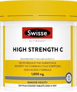 Swisse Vitamin C 1000mg hộp 250 viên giúp tăng đề kháng, chống oxy hoá và giảm cảm lạnh hiệu quả