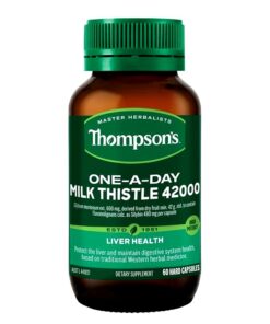 Thompson's Milk Thistle 42000mg lọ 60 viên hỗ trợ giải độc gan, giảm men gan và phục hồi tế bào gan tổn thương