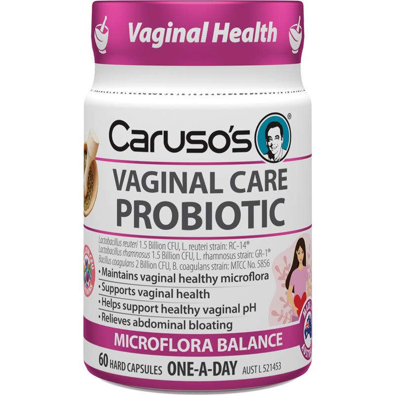 Caruso's Probiotic Vaginal Care Hỗ Trợ Sức Khỏe Vùng Kín 60 Viên Nang