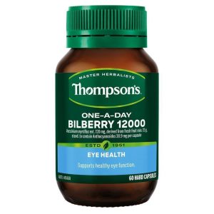 Thompson's One-A-Day Bilberry 12,000 mg Hỗ Trợ Mắt Và Mao Mạch 60 Viên Nang