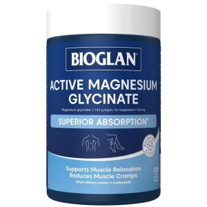 Bioglan Active Magnesium Glycinate Bổ Sung Magiê 160 mg 200 Viên