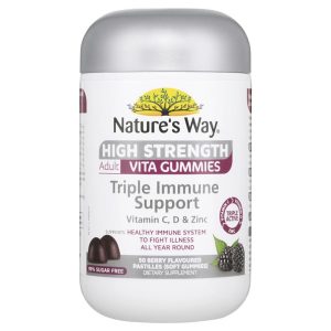 Nature's Way Adult Vita Gummies Triple Immune hỗ trợ miễn dịch hàm lượng cao 50 Kẹo Dẻo