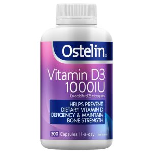 Ostelin Vitamin D3 1000 IU Hỗ Trợ Xương Và Miễn Dịch 300 Viên Nang