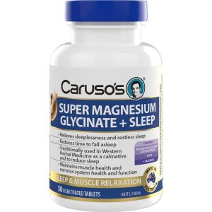 Caruso's Super Magnesium Glycinate + Sleep Hỗ Trợ Giấc Ngủ 50 Viên Nang
