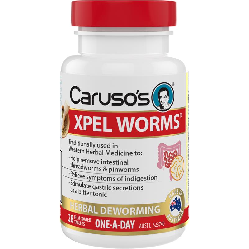 Caruso's XPEL WORMS Hỗ Trợ Loại Bỏ Giun Kim Và Giun Sợi 28 Viên