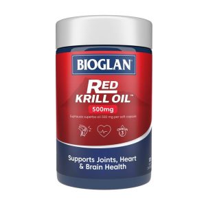 Bioglan Red Krill Oil Dầu Nhuyễn Thể 500 mg 120 Viên Nang Mềm