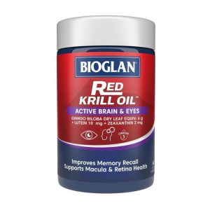 Bioglan Red Krill Oil Active Brain & Eyes Dầu Krill Hỗ Trợ Não Bộ Và Mắt 60 Viên Nang