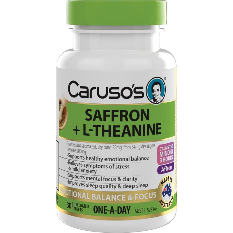 Caruso's Saffron + L-Theanine Hỗ Trợ Tâm Trạng Và Tập Trung 30 Viên