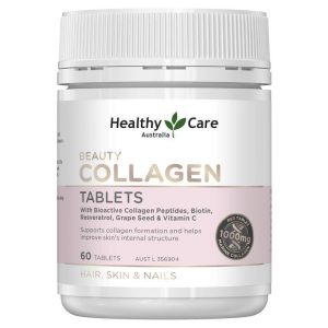 Healthy Care Beauty Collagen Bổ Sung Collagen Cho Da, Tóc và Móng 60 Viên