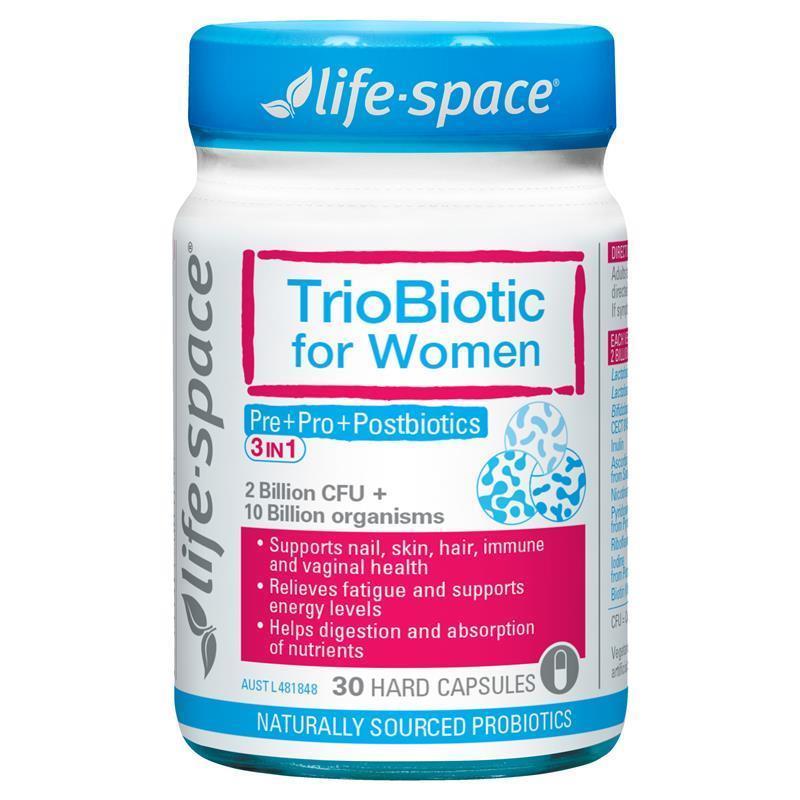 Life-Space TrioBiotic Cho Phụ Nữ Prebiotic, Probiotic và Postbiotic 30 Viên Nang