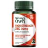 Nature's Own High Strength Zinc 30 mg Hỗ Trợ Miễn Dịch Và Da 120 Viên