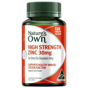 Nature's Own High Strength Zinc 30 mg Hỗ Trợ Miễn Dịch Và Da 120 Viên