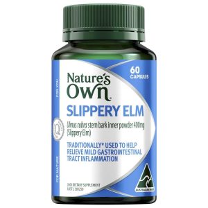 Nature's Own Slippery Elm Bột Vỏ Cây Du Trơn 400 mg 60 Viên Nang