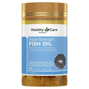 Healthy Care Triple Strength Fish Oil Dầu Cá Omega-3 Đậm Đặc 150 Viên Nang