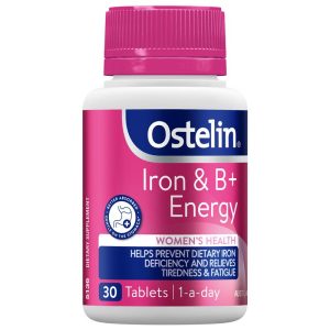 Ostelin Iron & B+ Energy Bổ Sung Sắt Và Vitamin B Hỗ Trợ Năng Lượng 30 Viên