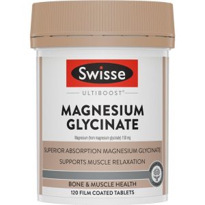 Swisse Ultiboost Magnesium Glycinate Bổ Sung Magiê 150 mg 120 Viên