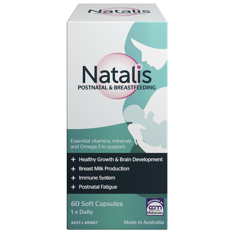 Natalis PostNatal Hỗ Trợ Sau Sinh Và Cho Con Bú 60 Viên Nang