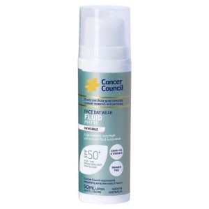 Cancer Council SPF 50+ Day Wear Face Fluid Kem Chống Nắng Mặt Kiềm Dầu Không Màu 50 ml
