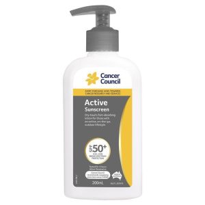 Cancer Council Active Kem Chống Nắng SPF 50+ Dạng Bơm 200 ml