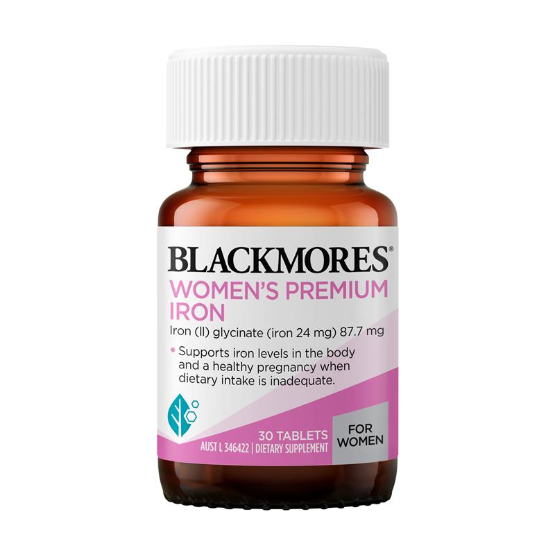 Blackmores Women's Premium Iron Bổ Sung Sắt Dạng Iron Glycinate 30 Viên