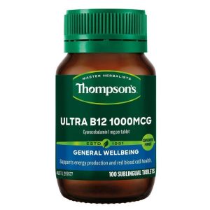 Thompson's Ultra B12 Vitamin B12 1.000 mcg Dạng Ngậm Dưới Lưỡi 100 Viên