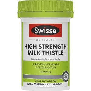 Swisse Ultiboost Milk Thistle Chiết Xuất Cây Kế Sữa Tương Đương 35 g Quả Khô 60 Viên