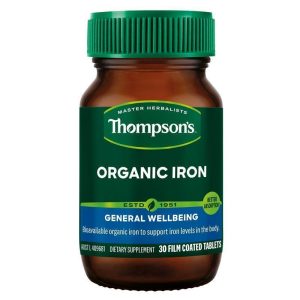 Thompson's Organic Iron Bổ Sung Sắt Hữu Cơ 24 mg 30 Viên