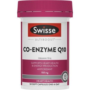 Swisse Ultiboost Co-Enzyme Q10 150 mg Hỗ Trợ Tim Mạch 50 Viên Nang